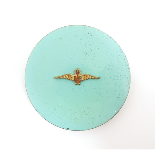 1230 - Five assorted vintage compacts to include a RAF Stratton compact with blue enamel detail and winged ... 