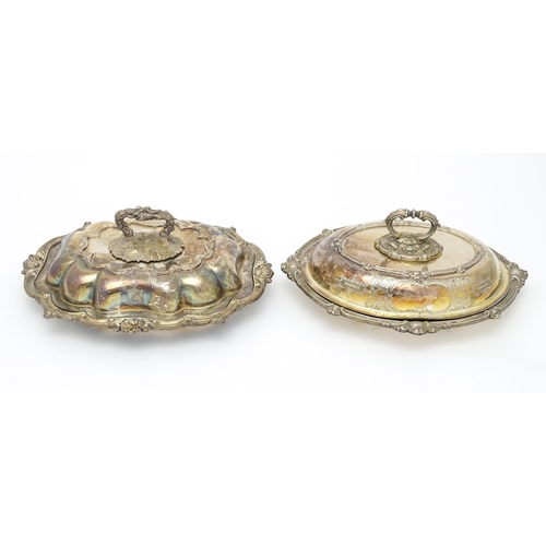 683 - A quantity of silver plate items to include salvers, entree dishes, etc. Largest approx. 20