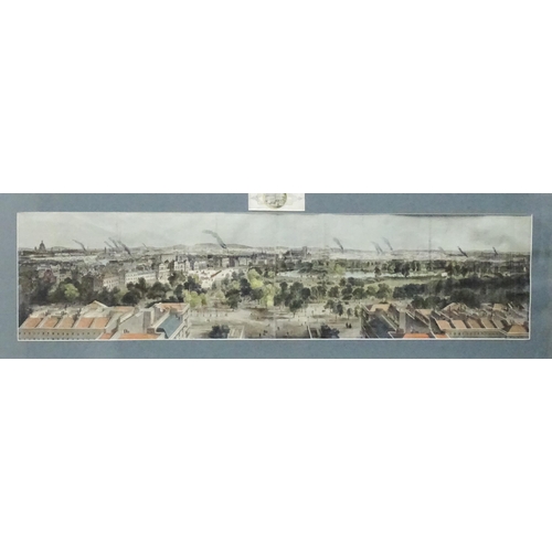 2009 - 19th century, Hand coloured engraving, London in 1842 taken from the Summit of the Duke of York's Co... 