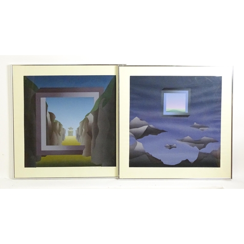 2030 - Manner of Claudio Viscardi, 20th century, Limited edition prints, Two Surrealist compositions. Both ... 