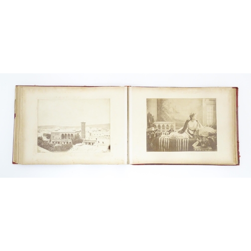 2146 - A Victorian photograph album containing various views to include Lincoln Cathedral, Dairy Bridge Rok... 