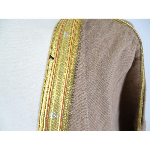 1097 - Vintage fashion / clothing: A traditional Arabic Bisht / cloak made from camel hair /wool with embro... 