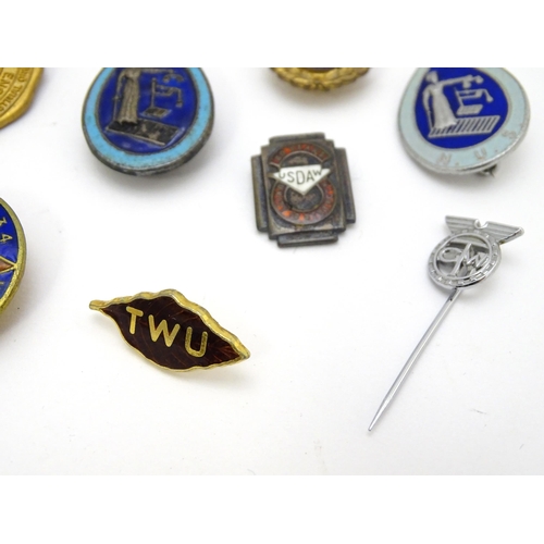 973 - Trade Union Interest: a quantity of assorted badges, pins, etc. to include a convention Staff medal ... 