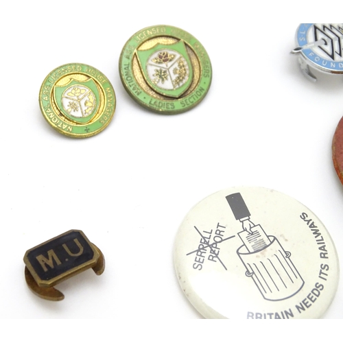 977 - Trade Union Interest: a quantity of assorted badges, pins, etc. to include National Union of Lock & ... 