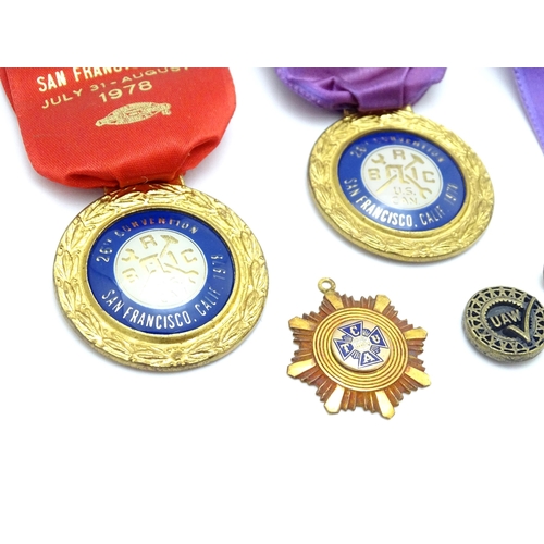 978 - Trade Union Interest: a quantity of assorted badges, pins, etc. to include conference medals for IEU... 