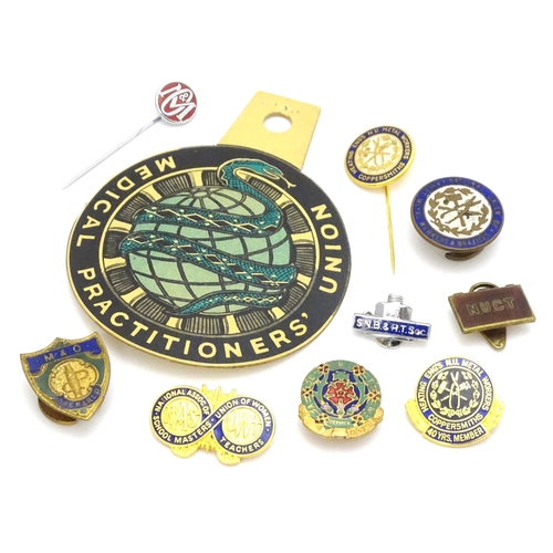 980 - Trade Union Interest: a quantity of assorted badges, pins, etc. to include The National Association ... 