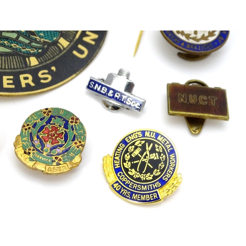 980 - Trade Union Interest: a quantity of assorted badges, pins, etc. to include The National Association ... 