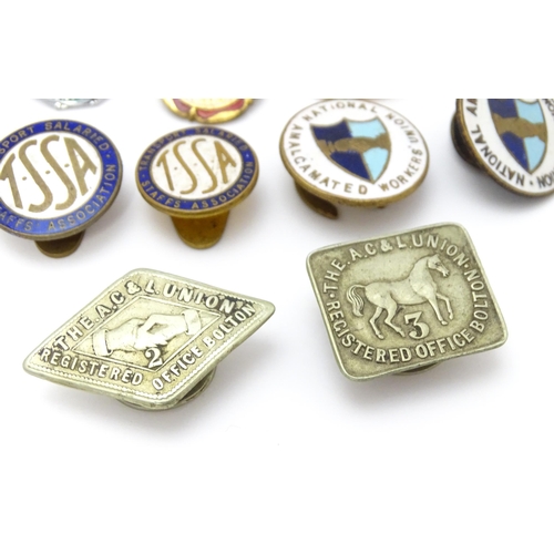 969 - Trade Union Interest: a quantity of assorted badges, pins, etc. to include the National Union of Agr... 