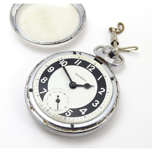 933 - Three assorted pocket watches  to include one by Ingersoll, one with enamel dial signed ' Acme Junio... 