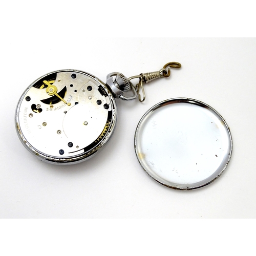 933 - Three assorted pocket watches  to include one by Ingersoll, one with enamel dial signed ' Acme Junio... 