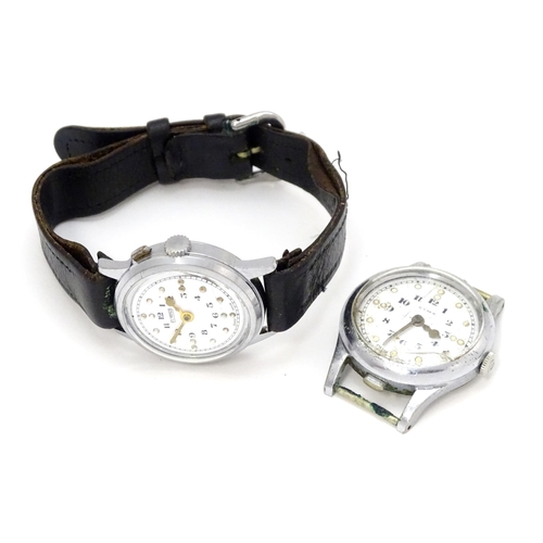 934A - A Hy Moser braille wristwatch with Arabic numerals. Dial approx 1