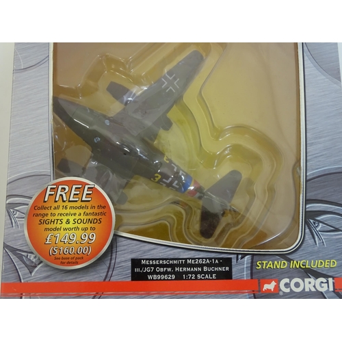 53 - Toys: A quantity of die cast scale model planes comprising three Corgi Toys examples from the Aviati... 