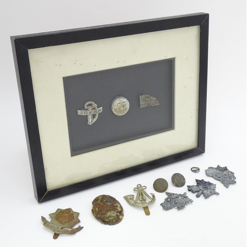 117 - Militaria : WWII / World War 2 / Second World War / WW2 : Assorted battlefield finds to include thre... 