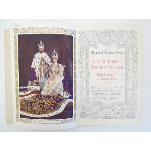 128 - Books: The Illustrated London News, silver jubilee record number 1910-1935, together with two copies... 