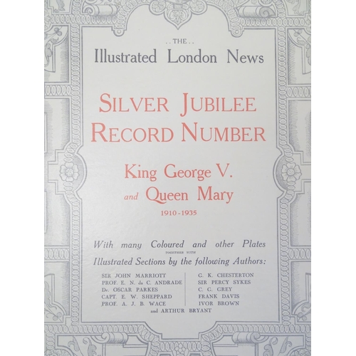 128 - Books: The Illustrated London News, silver jubilee record number 1910-1935, together with two copies... 