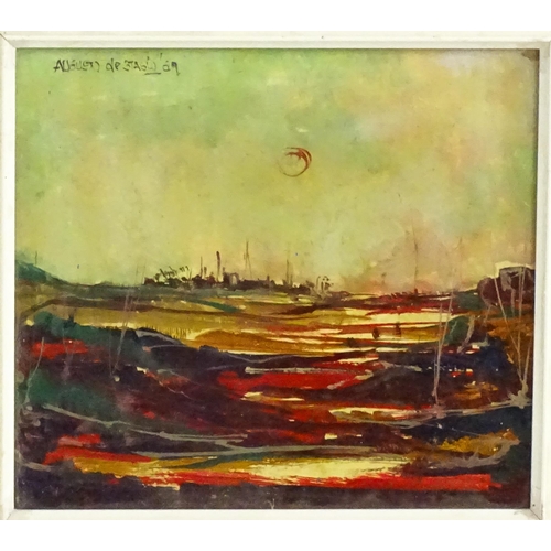 248 - Augusto de Stasio, 20th century, Oil on board, An abstract landscape. Signed and dated 19(09) upper ... 