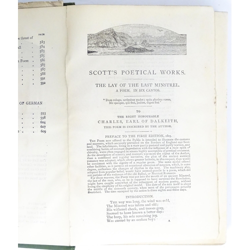 325 - Books: The Poetical Works of Sir Walter Scott and The Poetical Works of Percy Bysshe Shelley, both e... 