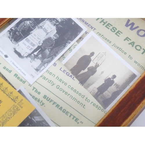 503 - A quantity of assorted early 20thC ephemera relating to the Suffragette Movement contained within a ... 