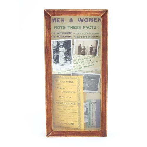 503 - A quantity of assorted early 20thC ephemera relating to the Suffragette Movement contained within a ... 