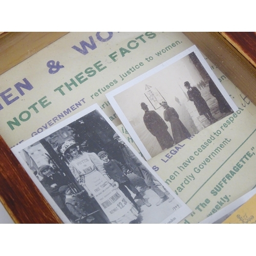 503 - A quantity of assorted early 20thC ephemera relating to the Suffragette Movement contained within a ... 