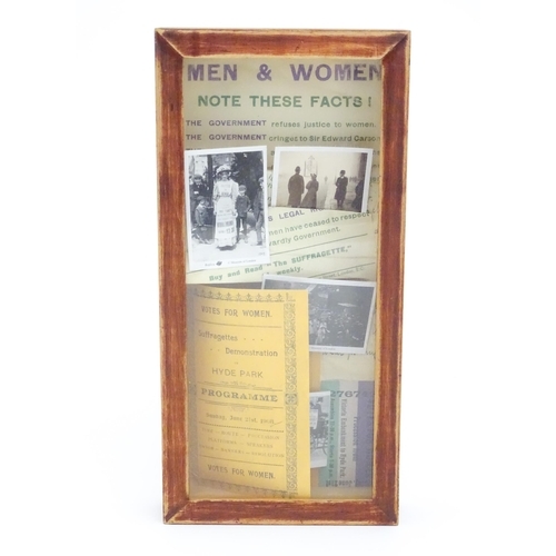 503 - A quantity of assorted early 20thC ephemera relating to the Suffragette Movement contained within a ... 