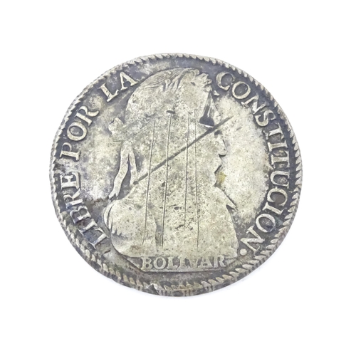 511 - Coins : A quantity of assorted 19thC and later Hispanic coins to include examples from Spain, Brazil... 