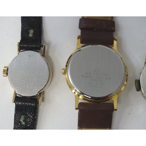 550 - 5 assorted ladies wristwatches to include examples by Ingersol, Accurist, Rotary. Timex etc (5)