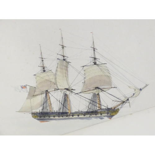 620 - A quantity of Marine School engravings titles to include Fresh Breeze Corvettes with a Marine overbo... 