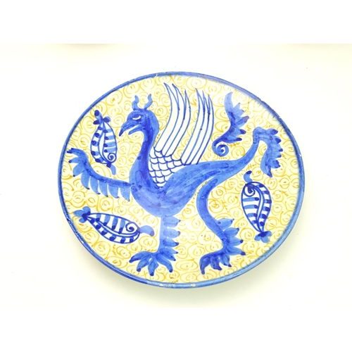 644 - A quantity of assorted ceramics to include a Spanish plate with griffin detail, a Wedgwood King Edwa... 