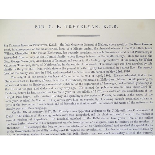 665 - Book: The Drawing Room Portrait Gallery of Eminent Personages, by D. J. Pound, published by John Tal... 