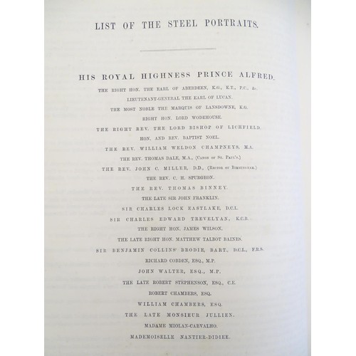 665 - Book: The Drawing Room Portrait Gallery of Eminent Personages, by D. J. Pound, published by John Tal... 