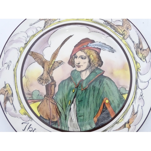 693 - Two Royal Doulton series ware plates comprising The Hunting Man and The Falconer. Marked under. Appr... 