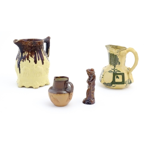 697 - Four assorted Victorian and later stoneware items to include a Royal Doulton jug, a small Doulton La... 