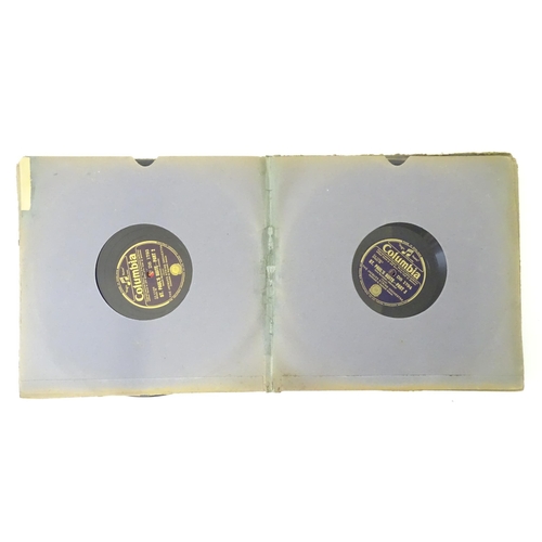 752 - A record portfolio containing a quantity of 78rpm vinyl records, classical music to include titles b... 