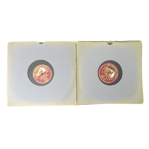 752 - A record portfolio containing a quantity of 78rpm vinyl records, classical music to include titles b... 