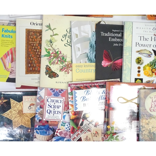 754 - Books: A quantity of assorted books to include Birds & Butterflies in Cross Stitch, Warm Little Knit... 