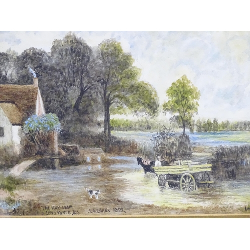 879 - A quantity of assorted 19thC and later watercolours, to include two depicting landscapes signed W. N... 