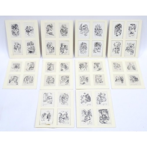 880 - A quantity of prints / book plates after Henry Mathew Brock to include examples from Pilgrims Progre... 