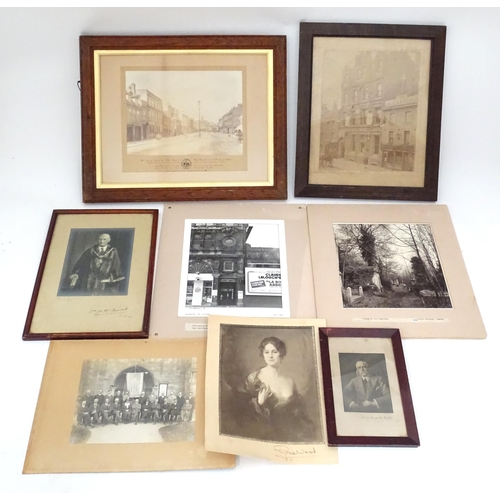 907 - A quantity of assorted photographic prints to include a portraits of James Kingston Fowler, Mrs Geor... 