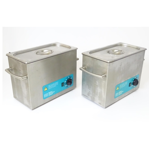 255 - Clock / Watchmakers / Repairers Interest : Two ultra sonic cleaning tanks by Walker Electronics Limi... 