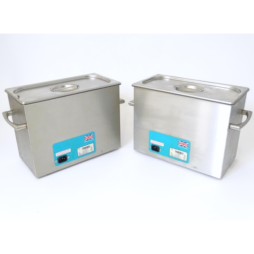 255 - Clock / Watchmakers / Repairers Interest : Two ultra sonic cleaning tanks by Walker Electronics Limi... 