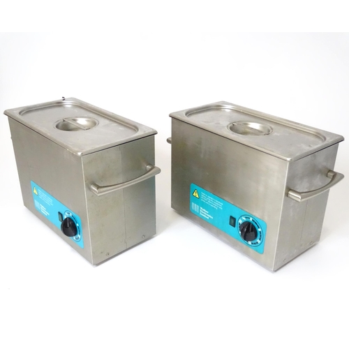 255 - Clock / Watchmakers / Repairers Interest : Two ultra sonic cleaning tanks by Walker Electronics Limi... 