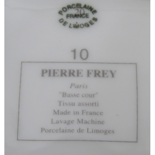 282 - A quantity of French ceramics to include Pierre Frey dishes of squared form decorated with chickens ... 