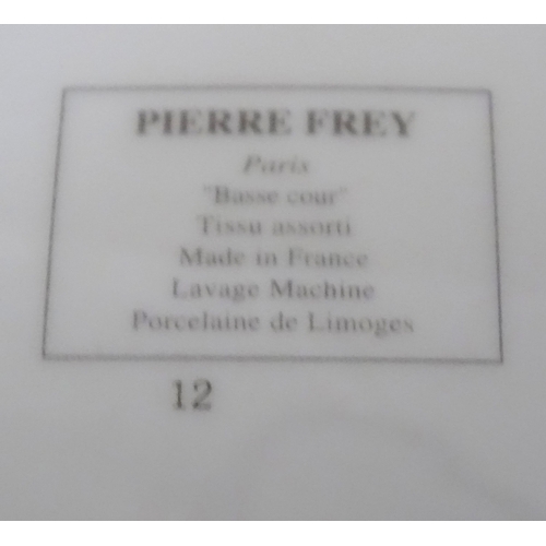 282 - A quantity of French ceramics to include Pierre Frey dishes of squared form decorated with chickens ... 