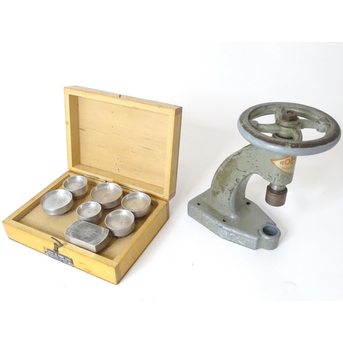 287 - Clock / Watchmakers / Repairers Interest : A RoBur clamp and boxed dies by RoBur, France (2)