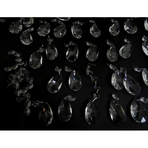 306 - A quantity of acrylic lustre drops. Largest drop approx. 2