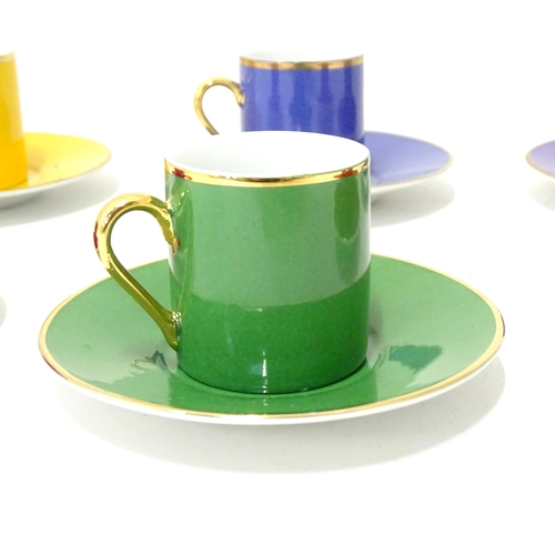 310 - A cased Silea multicoloured coffee / tea set. Boxed.