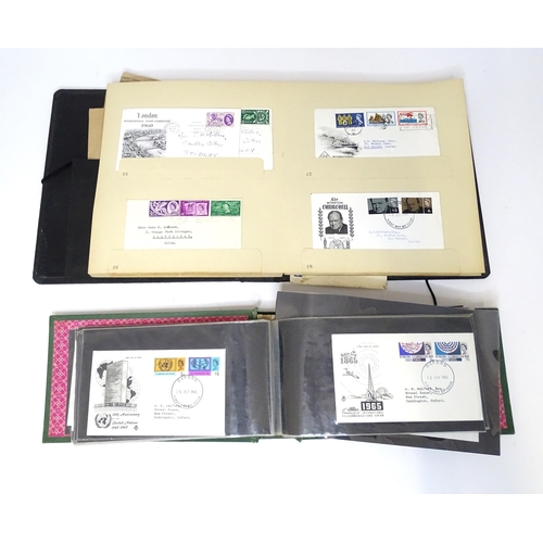 319 - Stamps / Postal History : Two albums containing 20thC First Day Covers and correspondence dating fro... 