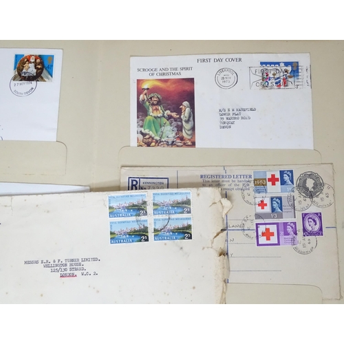 319 - Stamps / Postal History : Two albums containing 20thC First Day Covers and correspondence dating fro... 