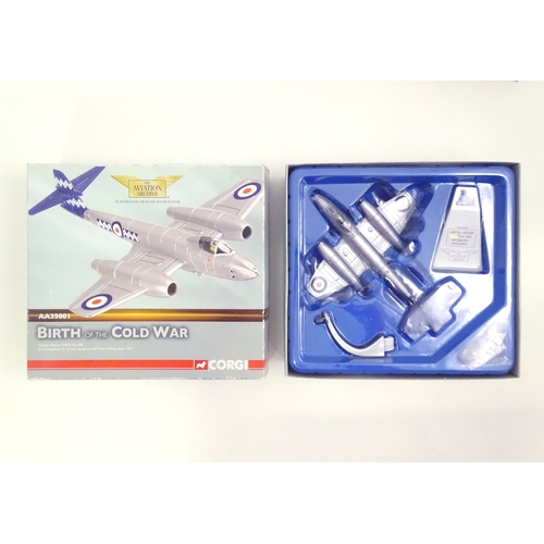 337 - A quantity of assorted die cast scale model vehicles to include Corgi The Aviation Archive Gloster M... 